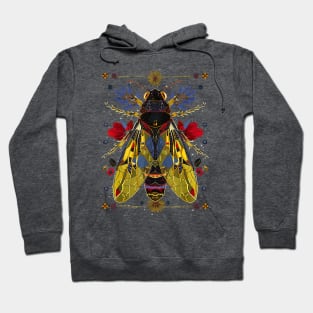 Artistic golden cicada Hoodie